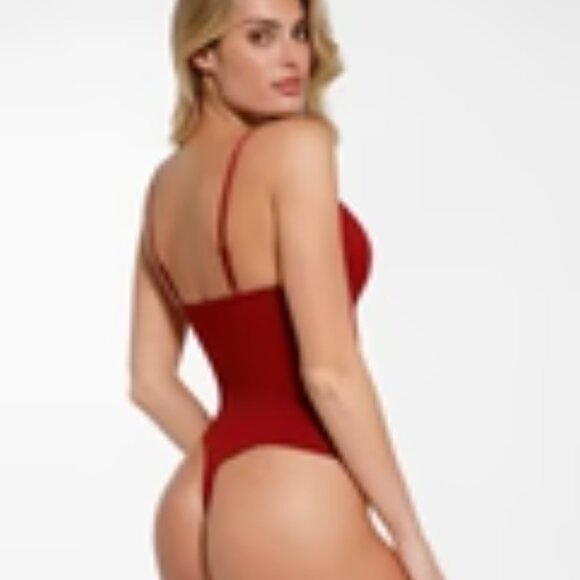 POPILUSH SHAPEWEAR MESH TRIM TUMMY CONTROL CUT OUT THONG BODYSUIT SIZE XL NWT - Picture 5 of 12